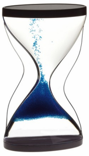 Přesýpací hodiny s ohromujícím efektem - přesýpají se vzhůru - modré